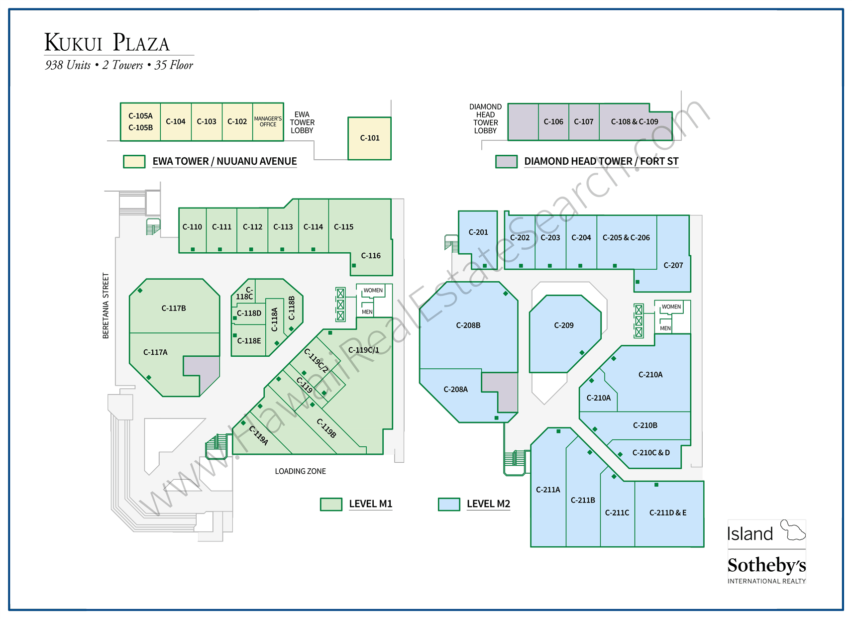 Site Map of Kukui Plaza - Commercial
